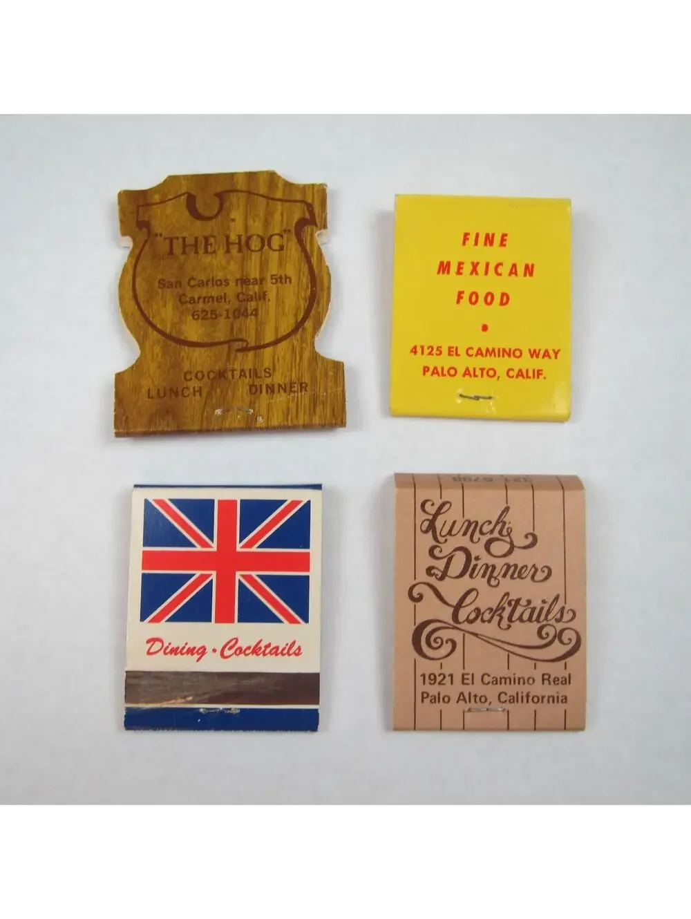 4 Vintage Matchbook Covers Hogs Breath Inn Red Pepper Sir Winston Sundance CA